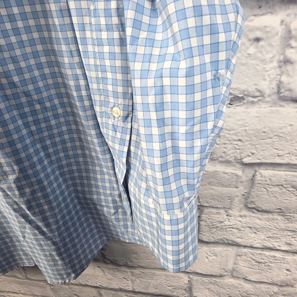 Vineyard Vines Men Performance Classic Fit Tucker Shirt Blue Gingham Check 4XT - Picture 8 of 9